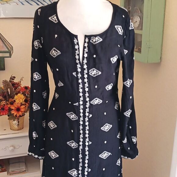 Free People Lily of the Valley Gauze Gothcore Dress - Picture 4 of 16